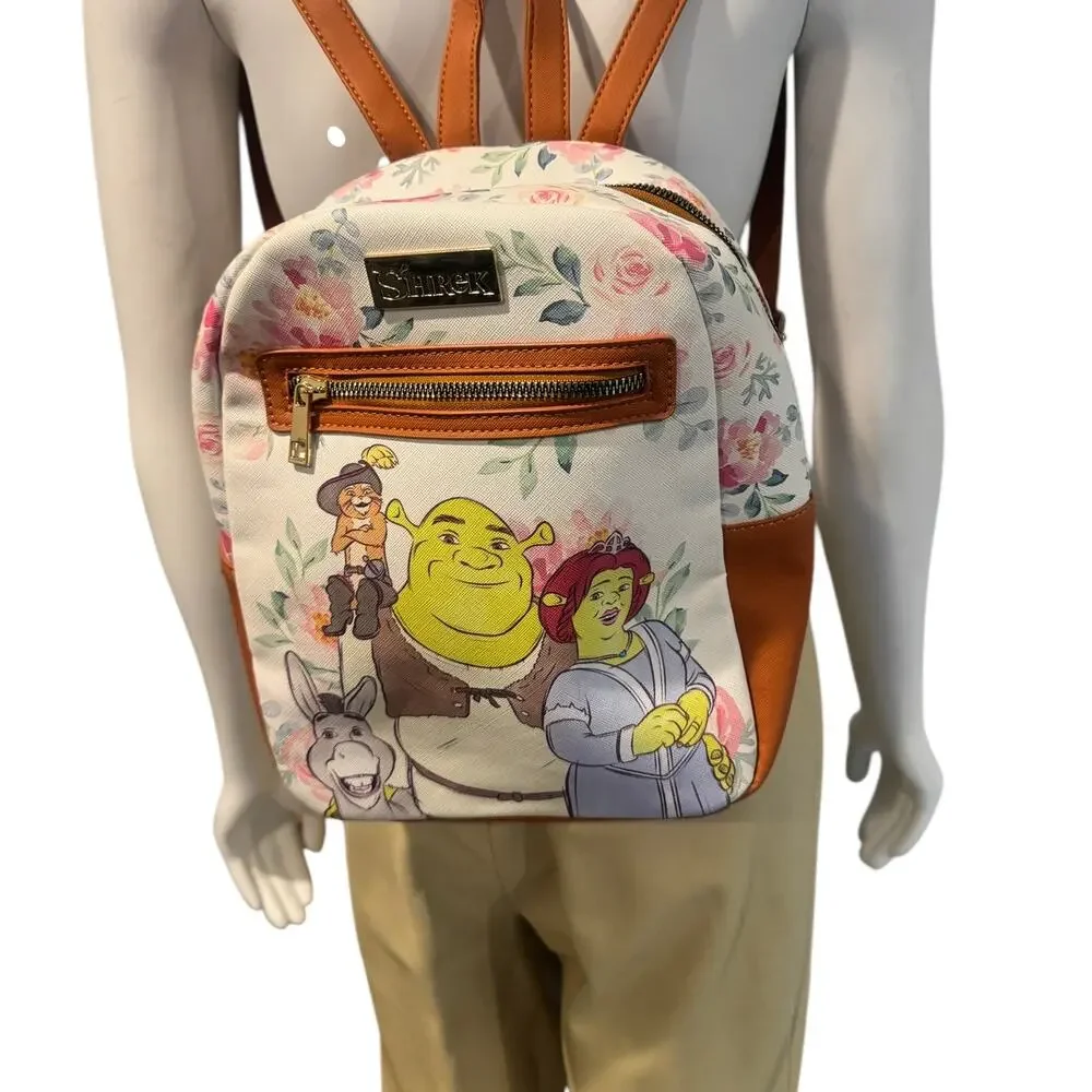 Hot Topic exclusive‎ Shrek Group Floral Mini Backpack, NWOT